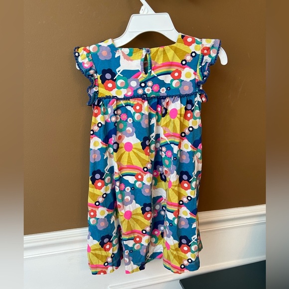 Mini Boden Girls Colorful Floral Dress Size 7-8 - Picture 3 of 4